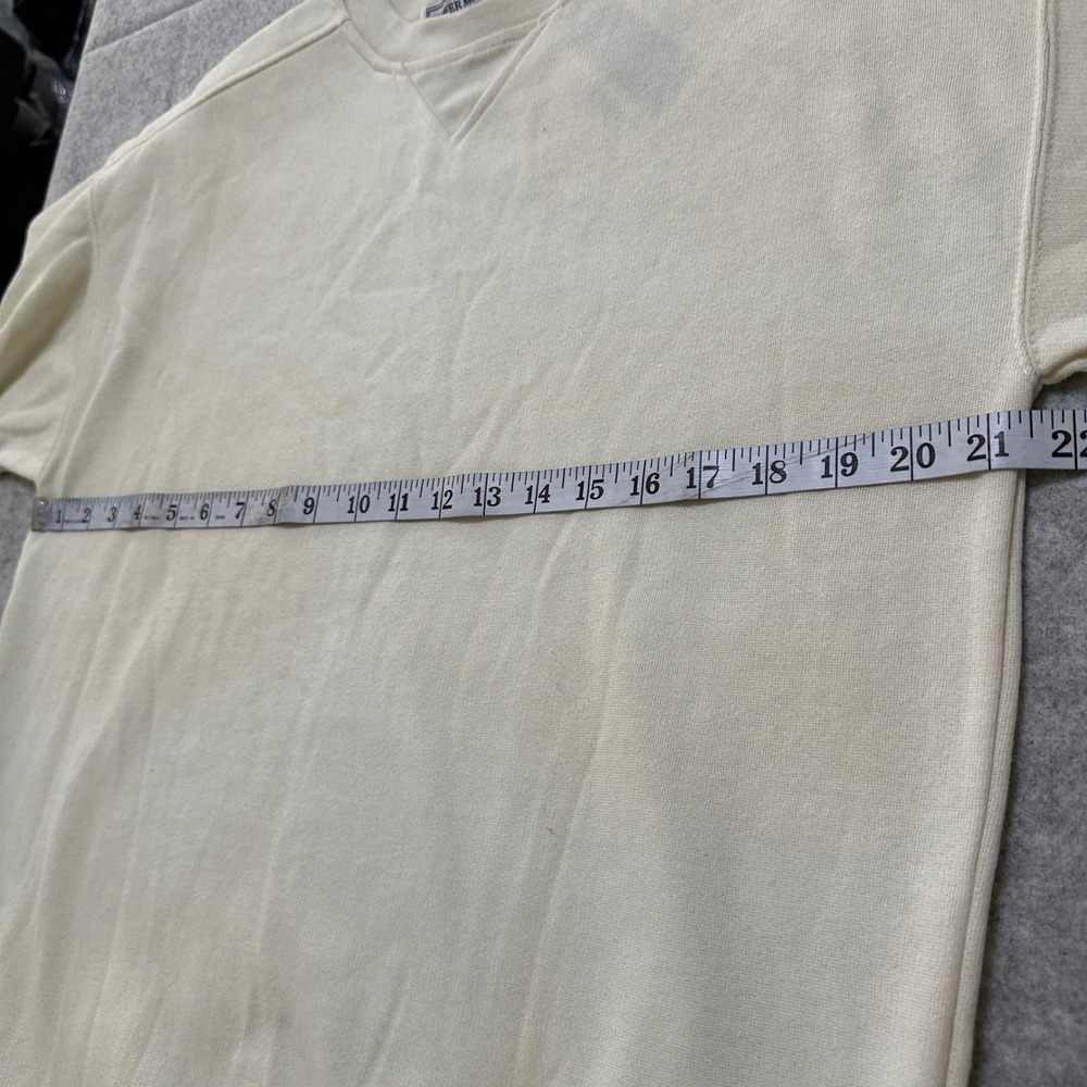 VTG Jennifer Moore Butter Yellow Sweatshirt Crewneck Pullover Quite Luxury Small - Picture 5 of 11